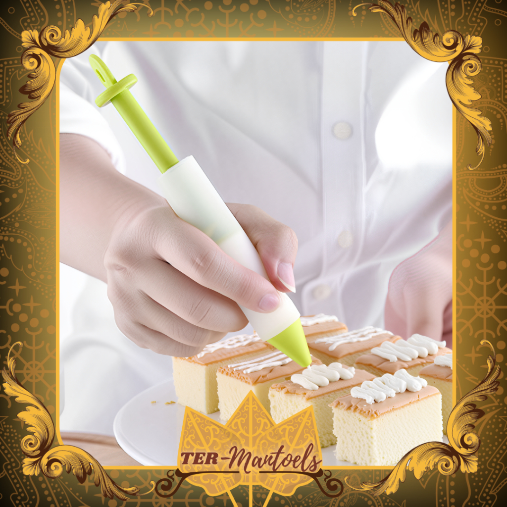 Pen Dekorasi Spuit Suntikan Silicone / Icing Pen Dekoration Silicone / Pen Dekorasi Kue Serbaguna