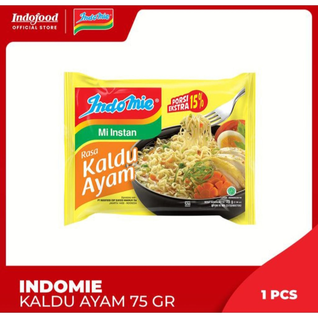 

Indomie Kaldu Ayam 75g / Mie Indomie Rasa Kaldu Ayam