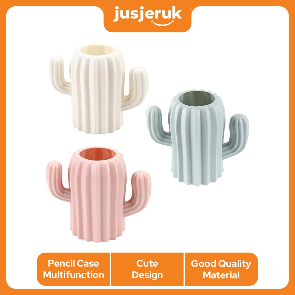 

JFactory Tempat Alat Tulis Pena Pensil Storage Box Pen Kaktus Lucu