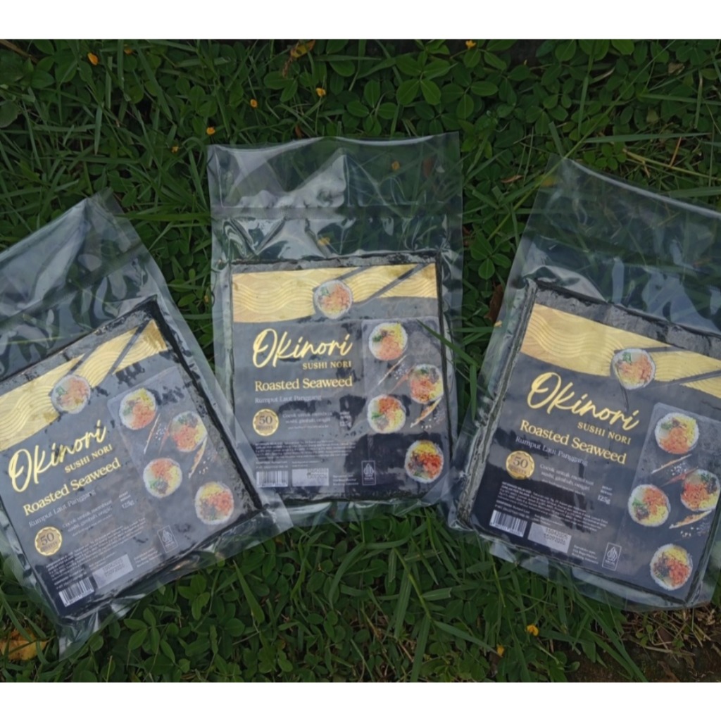 

OKINORI SUSHI NORI UK. 20X20CM 125GR ISI 50 LEMBAR
