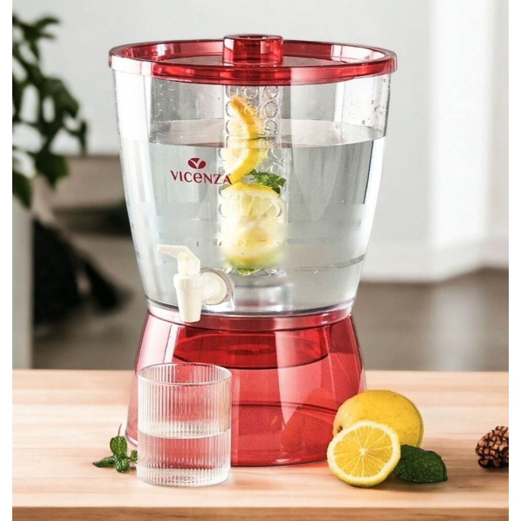 Dispenser VICENZA VGC331HM, Dispenser Air Infuse water Jar Vicenza warna MERAH, daya tampung sebesar