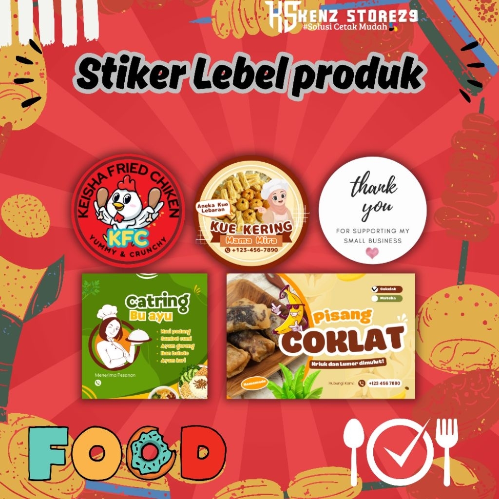 

Stiker Label makanan