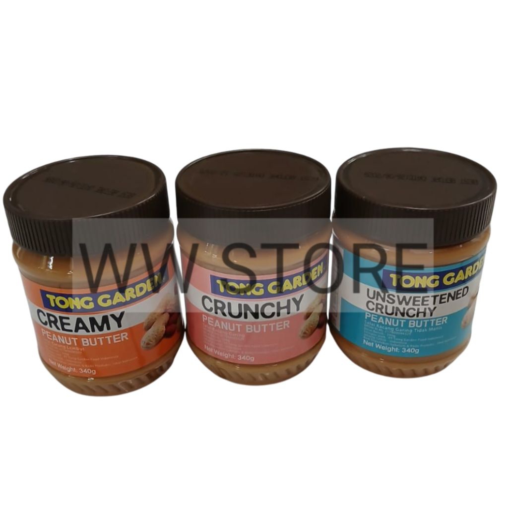 

Olesan selai roti rasa kacang tanah lembut / garing / tidak manis TONG GARDEN CREAMY / UNSWEETENED / CRUNCHY 340g