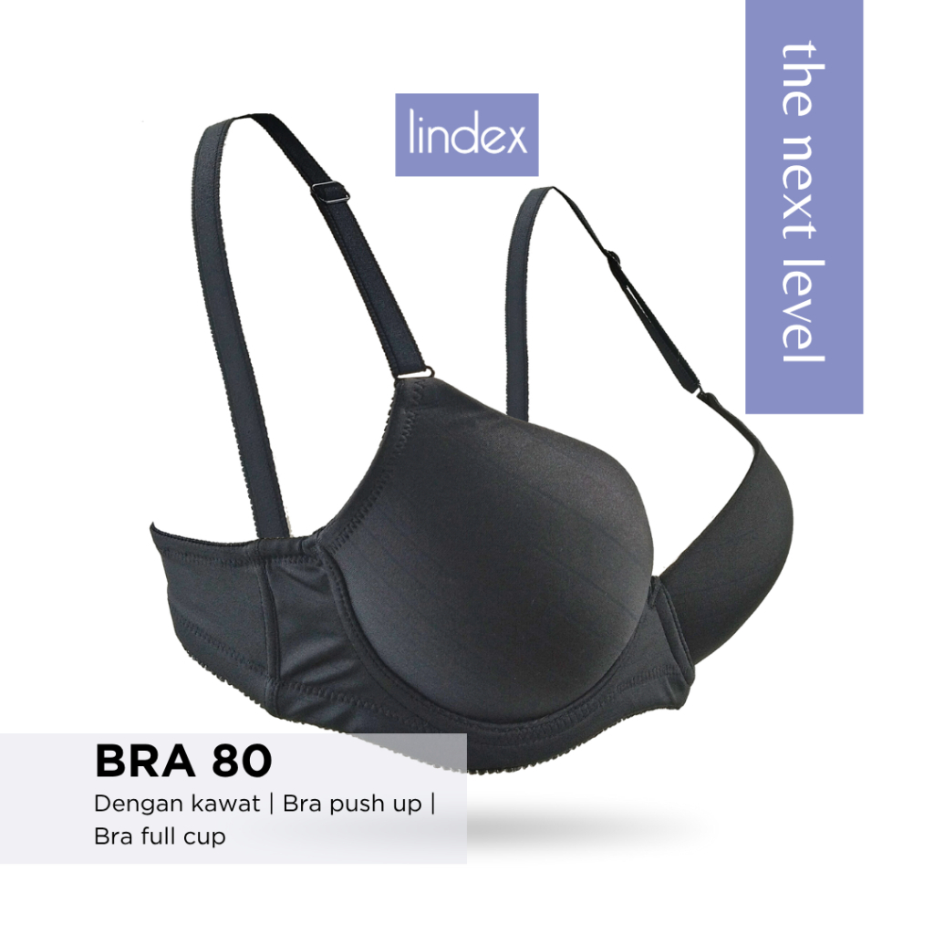 LINDEX - Bra Wanita Full Cup / Bra Push Up Berkawat - LDXBRDM 80