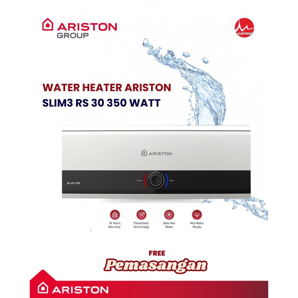 Ariston Slim3 RS Pemanas Air Listrik 350 Watt