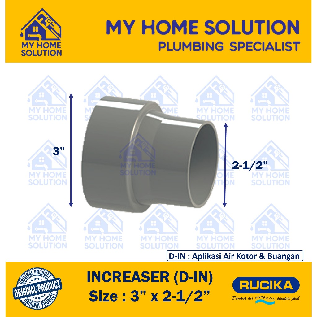 INCREASER | VLOK SOCK | VLOK SOK 3" x 2 1/2" RUCIKA Tipe D-IN