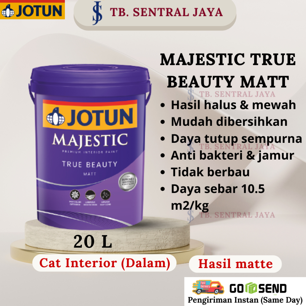 Cat Jotun Majestic True Beauty Matt 20 Liter / Cat Tembok Jotun Interior/Jotun Cat Dalam