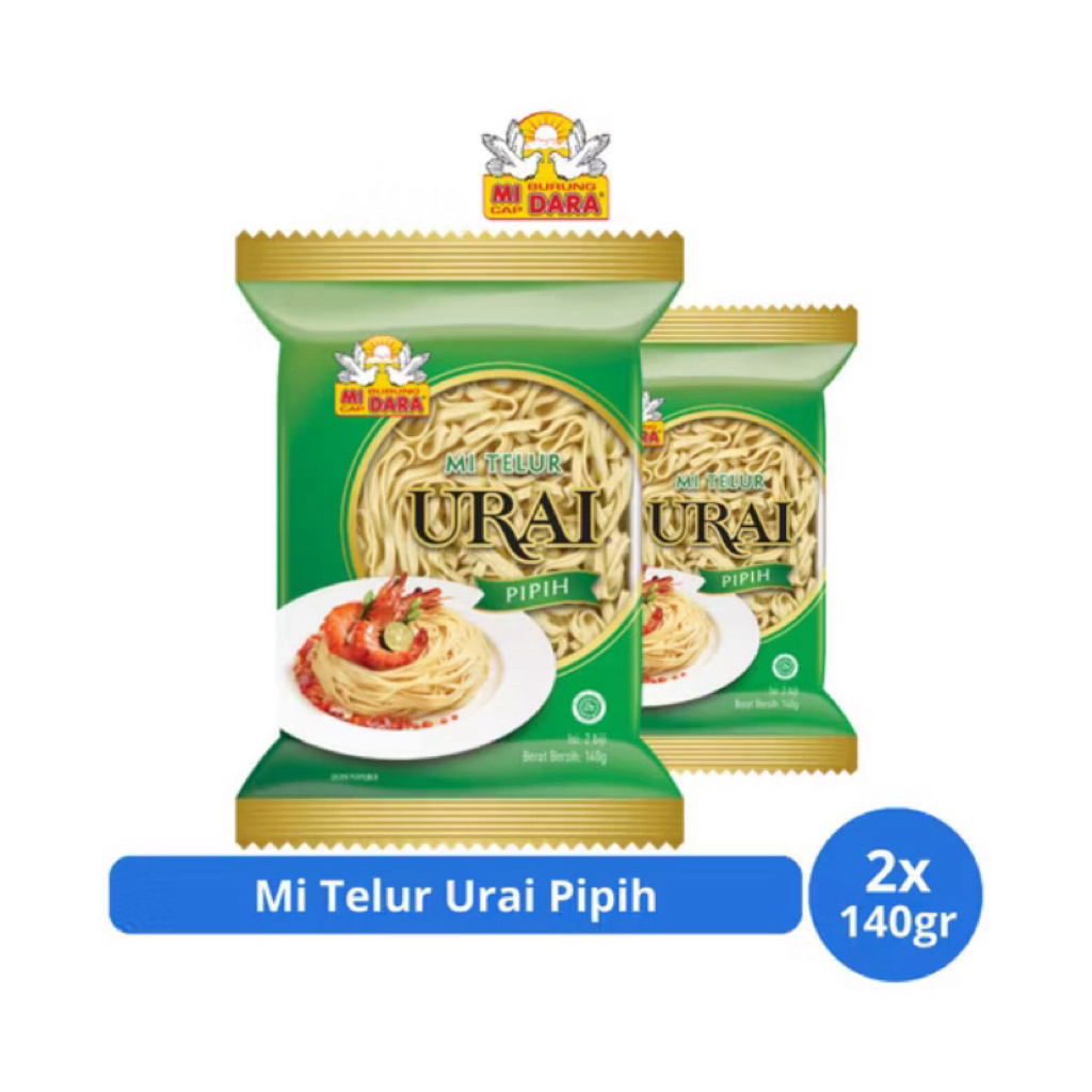 

Mi Telur Urai Pipih Cap Burung Dara 2x140gr – Lezat, Kenyal, Serbaguna