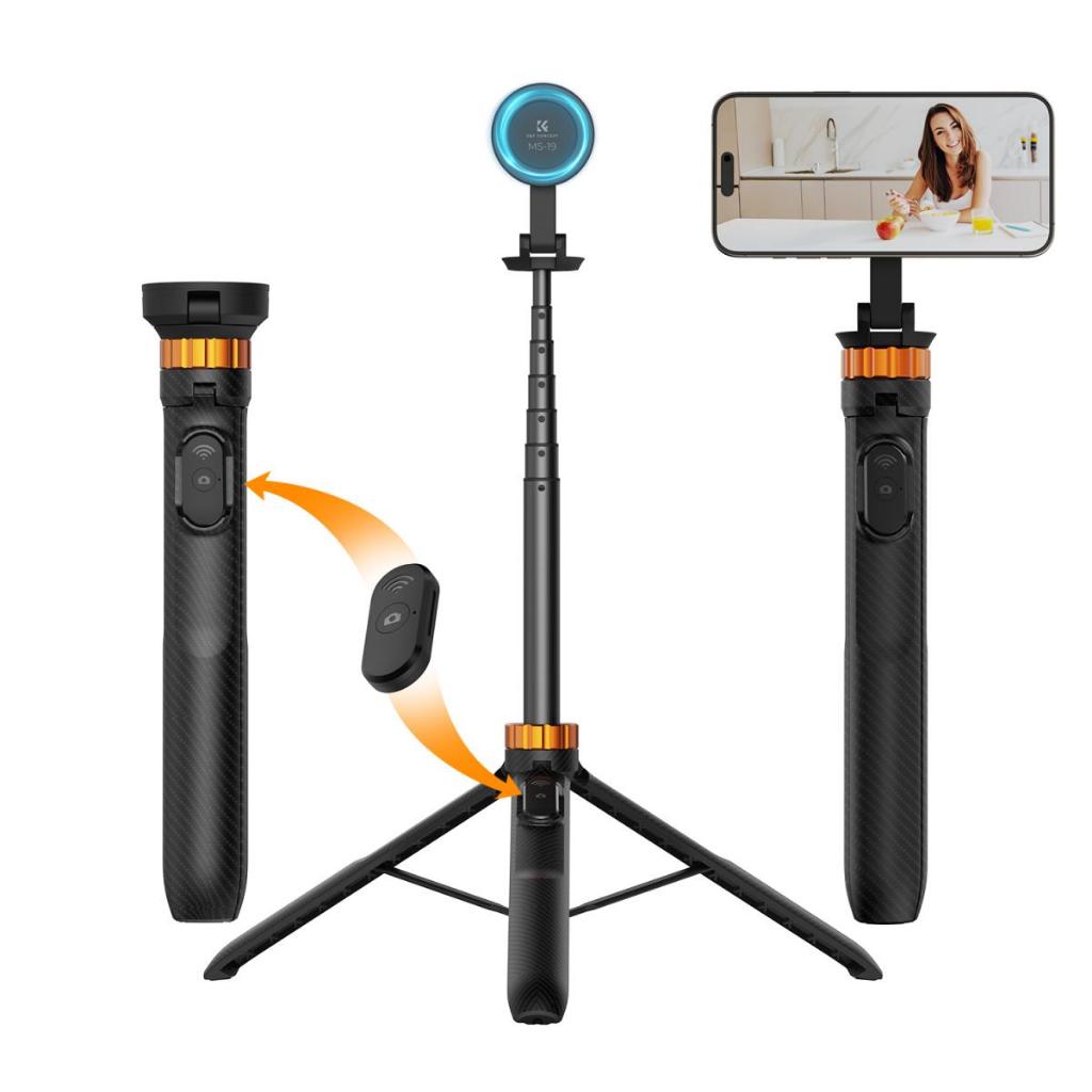 K&F Concept KNF 63'' Magnetic Iphone Tripod Phone Selfie Stick Tripod - Tripod Magnetic - Tongsis