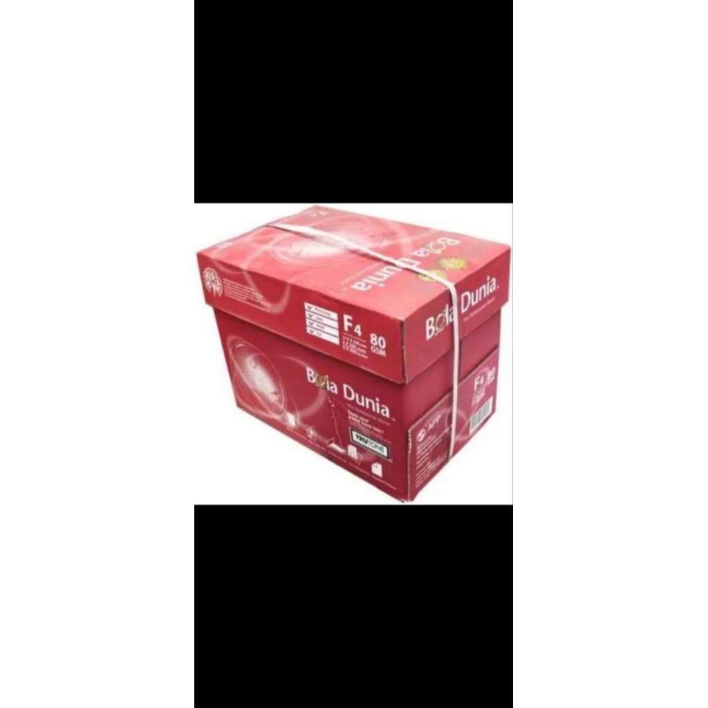

Kertas HVS F4 Bola Dunia 80gram 1 Rim =500lembar