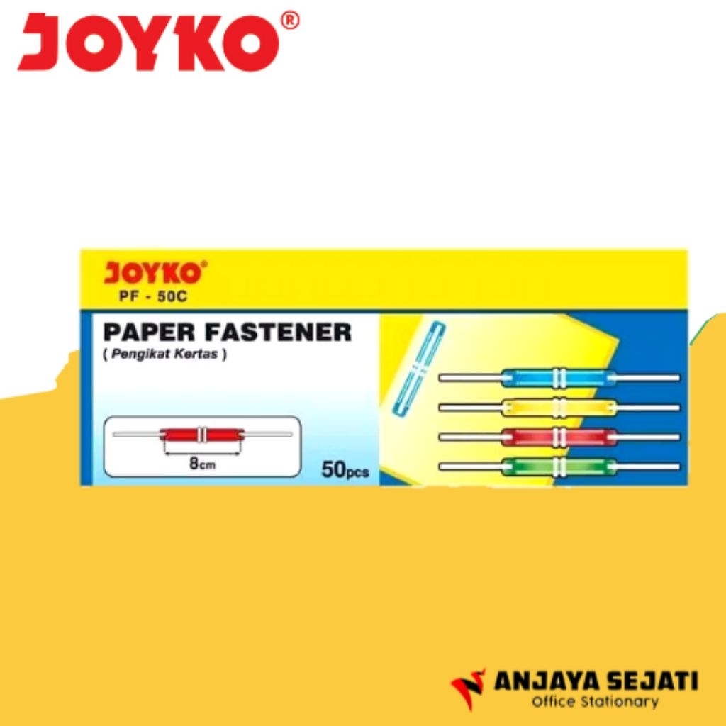 

Paper Fastener Joyko Warna PF-50C | Acco Joyko | Pengikat kertas | Perpak
