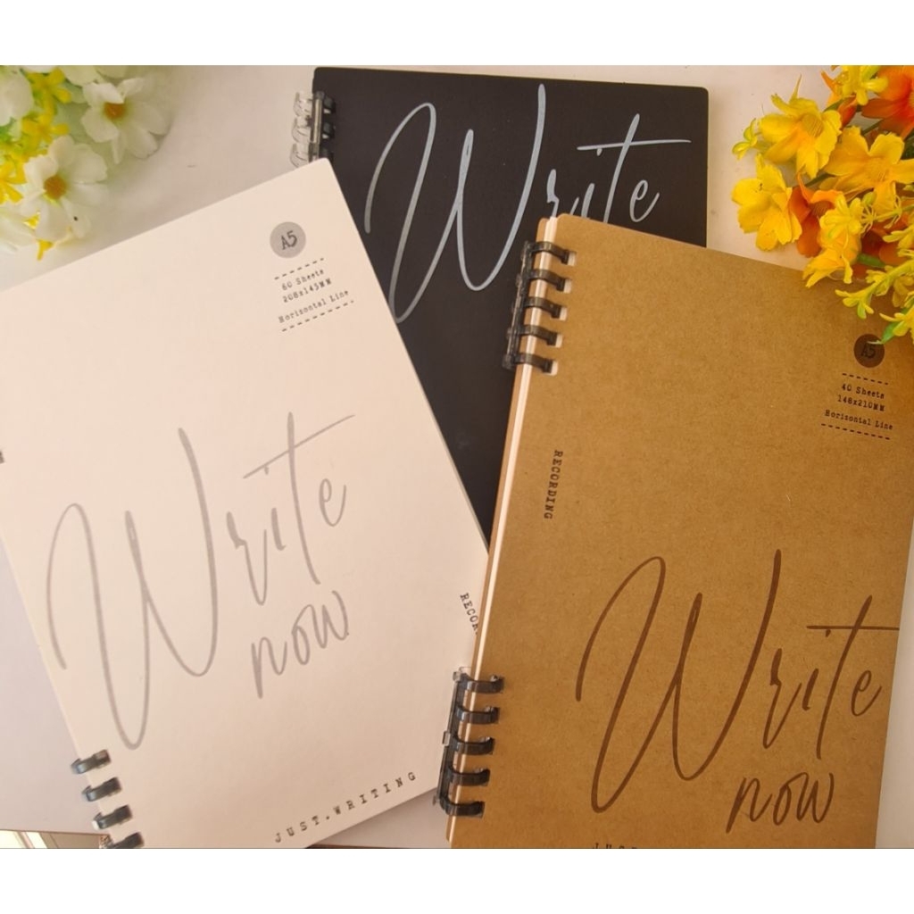 

Notebook Spiral A5 “Write Now” – Desain Minimalis Elegan | 40-60 Halaman