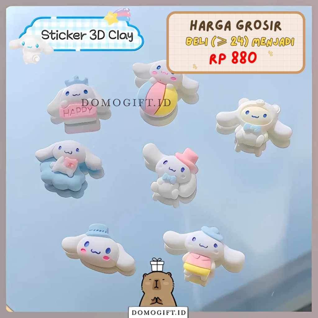 

Stiker 3D Botol Minum Viral Aesthetic Resin Clay Motif Cinamoroll
