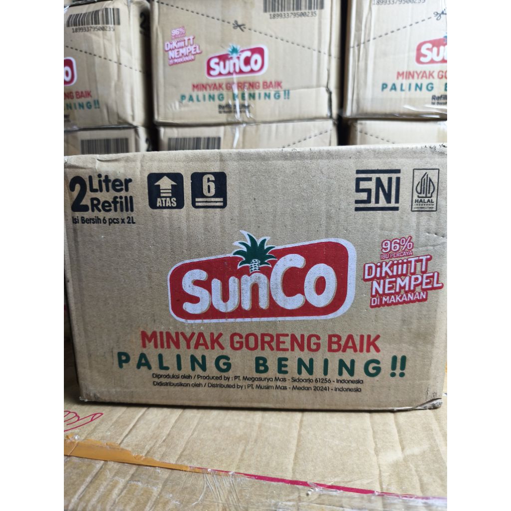 

Minyak Goreng Sunco Kemasan Refil 2 Liter Satu Karton Isi 6 Pcs