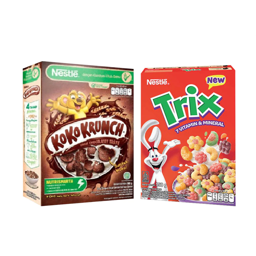 

Koko Krunch Sereal Gandum 300 g dan Sereal Trix 150g