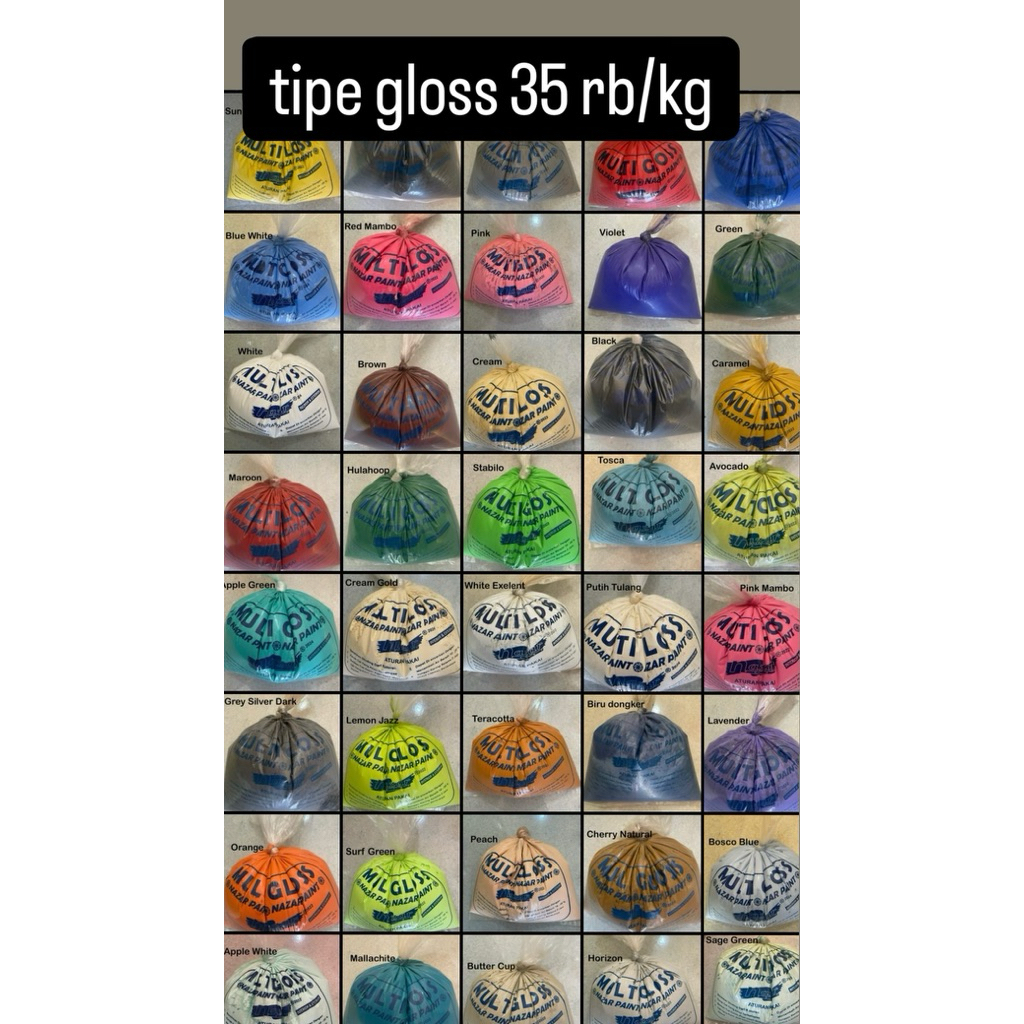 Cat Kiloan Nazar Paint - Tipe Gloss