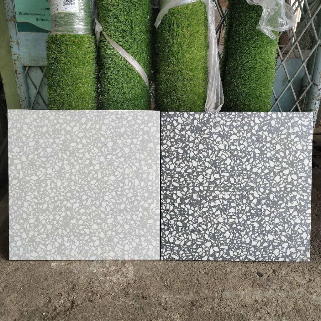 keramik 50x50 lantai kamar mandi terazzo (kasar) keramik teras/ keramik carpot/ keramik terazo/ kera