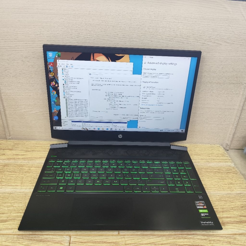 Laptop Second HP Pavilion Gm 15 Amd Ryzen 5 5600H Ram 8gb Ssd 512gb Gtx 1650 Fhd