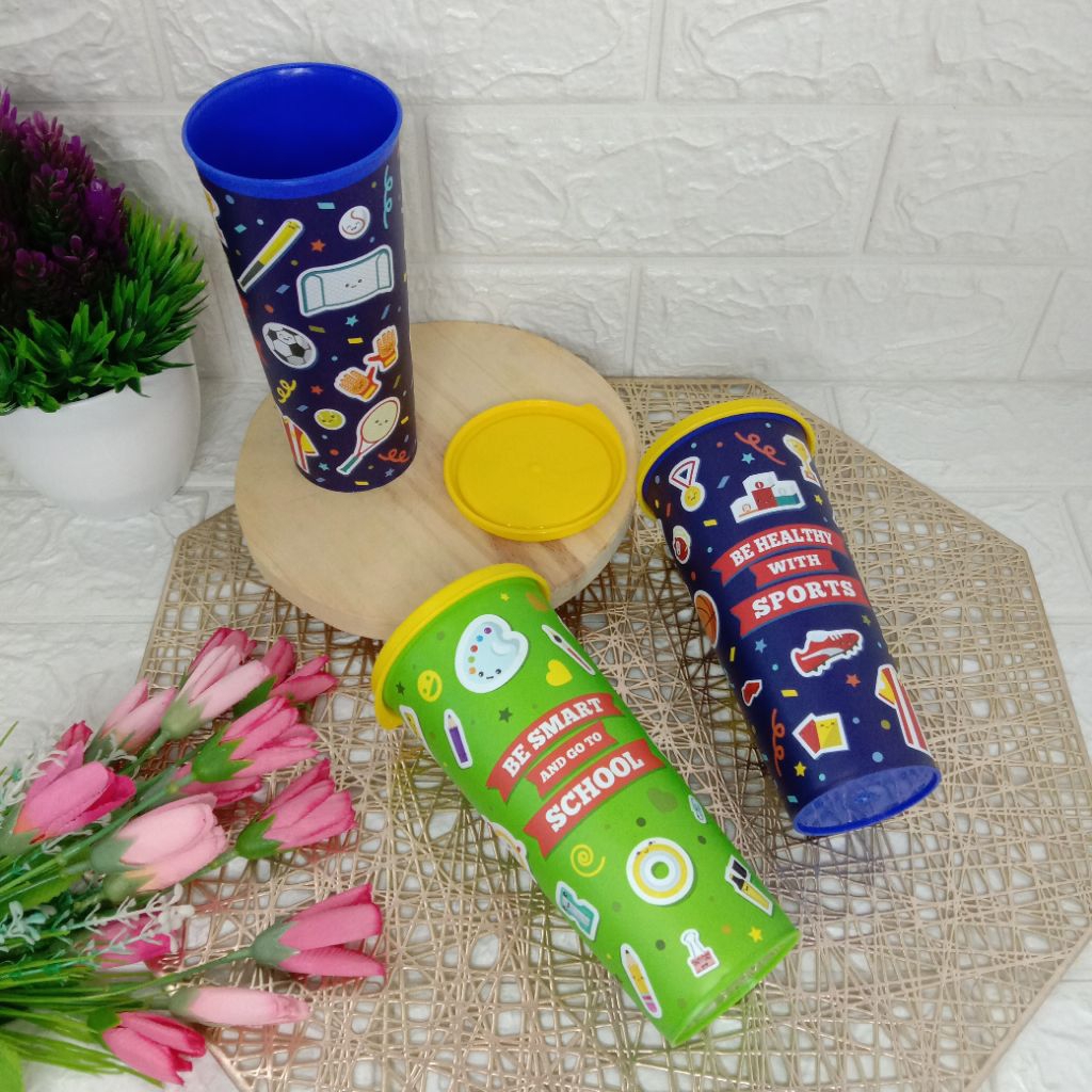 Botol Minum Anak/Botol Minum Gelas/Botol Minum Lucu/Gelas Anak Lucu+Penutup