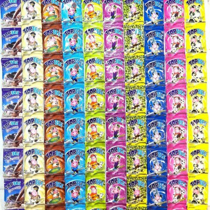 

TOP ICE MINUMAN SERBUK ANEKA RASA 1RENCENG ISI 10PCS @7G / TOP ICE Deyure Snack