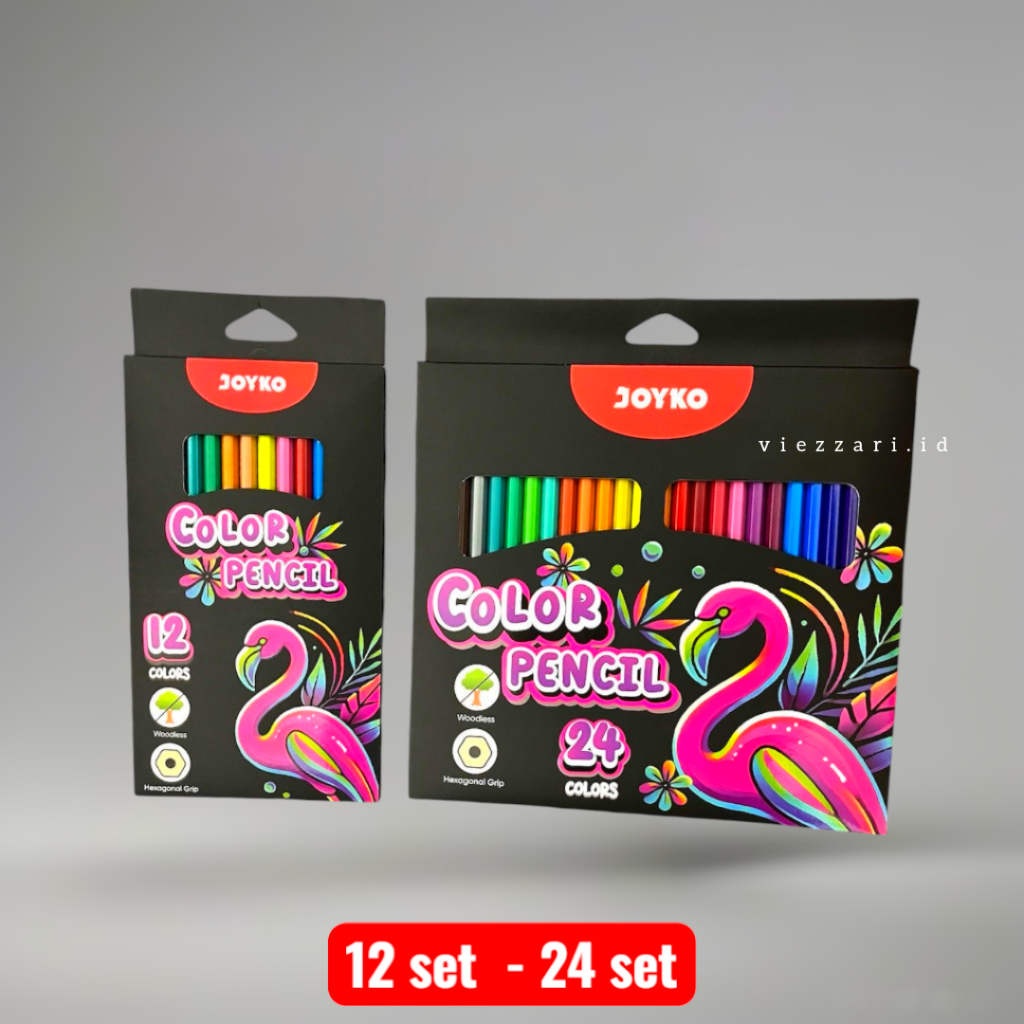 

VIEZZARI.ID - JOYKO Woodless Color Pencils Pensil Warna Tanpa Kayu CP-0133 / 12 Set - 24 Set