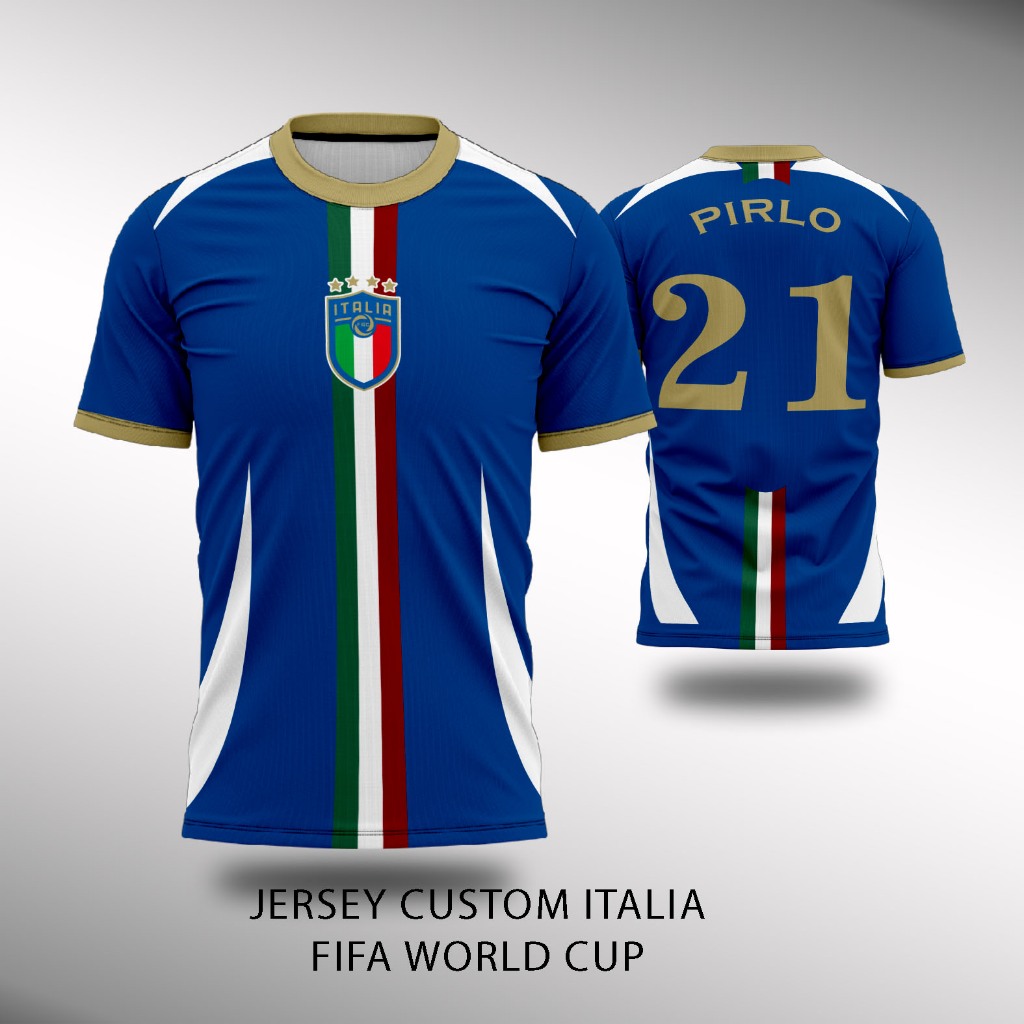 Jersey Custom Italia Fifa World Cup