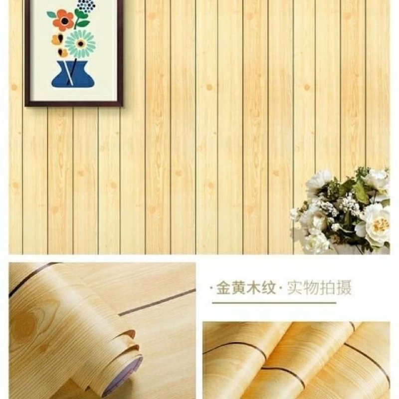 Wallpaper Dinding Kayu Kuning Lis Hitam Wallpaper Stiker Terbaru Tebal