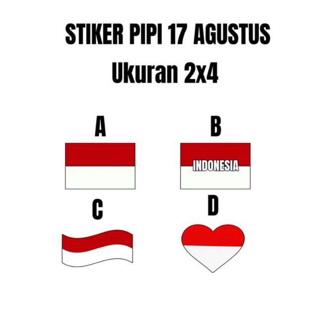 

stiker pipi 20 pcs | 17 agustus | kemerdekaan