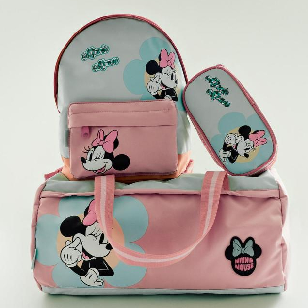Tas Anak Zara Kids x Disney Minnie Mouse Mini Backpack Bowling Bag Girls Pink Pencil Ransel Tas Pung