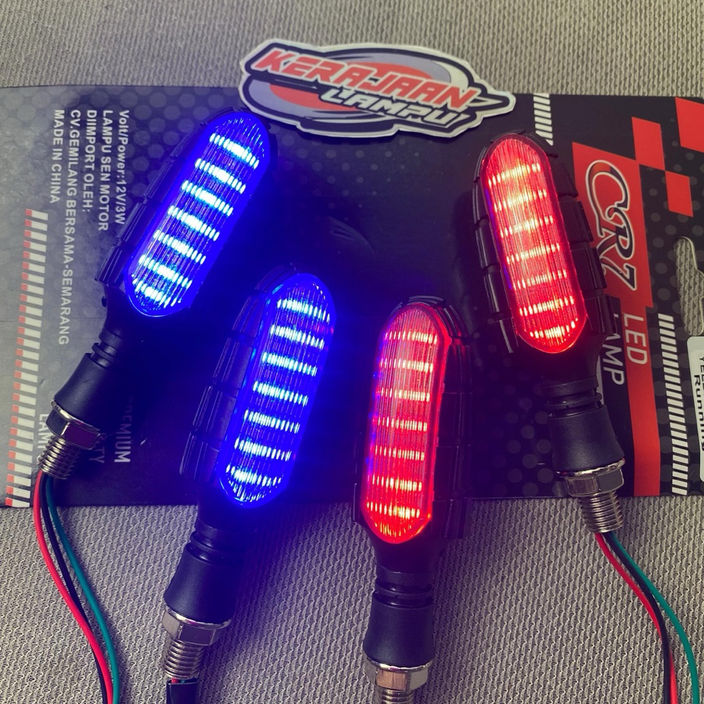 Lampu Sen Led Running Model Granat D408 Universal Motor Vixion Rxk Klx Tiger Mt15 Gl pro Cb