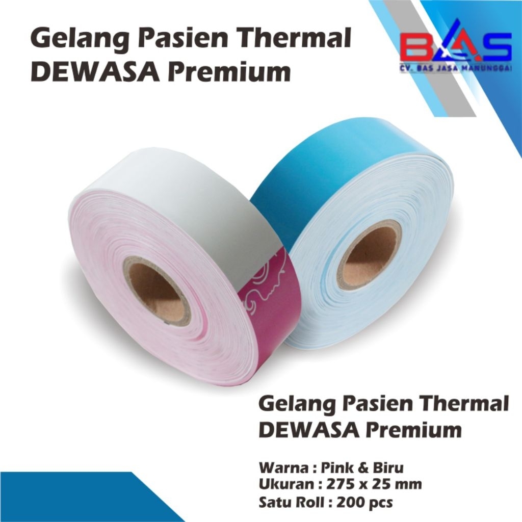 Gelang Pasien Thermal DEWASA Premium isi 200 pcs