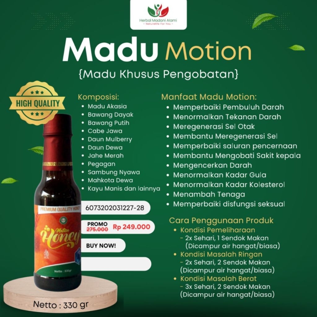 

Madu Motion | Madu Khusus Pengobatan