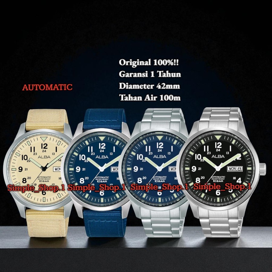 Original 100% Jam Tangan Pria Alba AL4213X1 AL4219X1 AL4221X1 AL4211X1 AL4217X1 Automatic AL4213