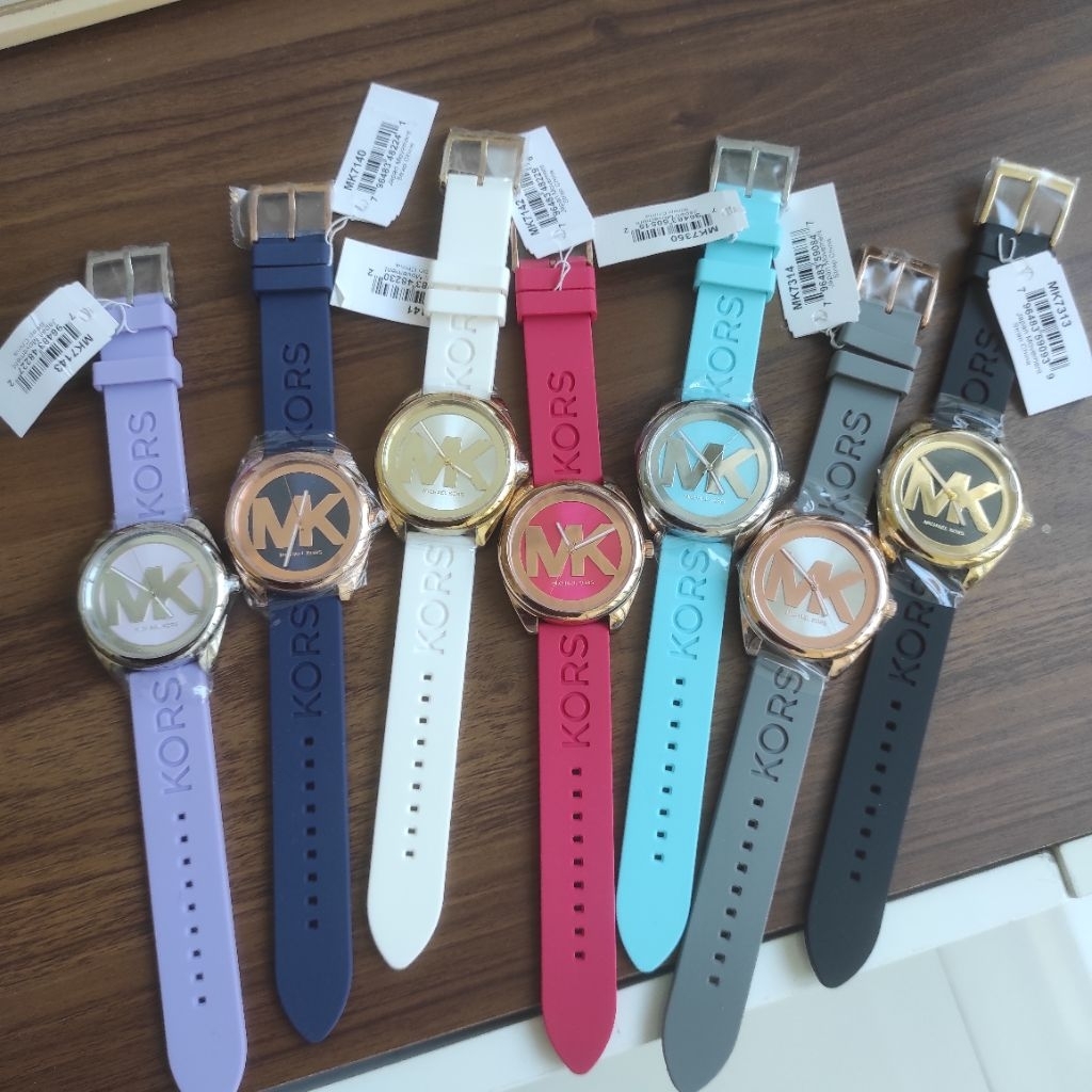 JAM TANGAN WANITA RUBBER TYPE MK7140, MK7141, MK7142, MK7143, MK7313, MK7314, MK7350