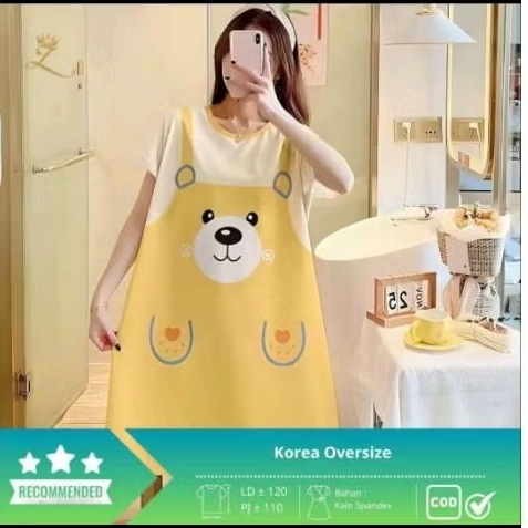 [Daster Zahra] Korea import ld 110cm PJ 95cm bahan kain spandex import premium nyaman dipakai & tida