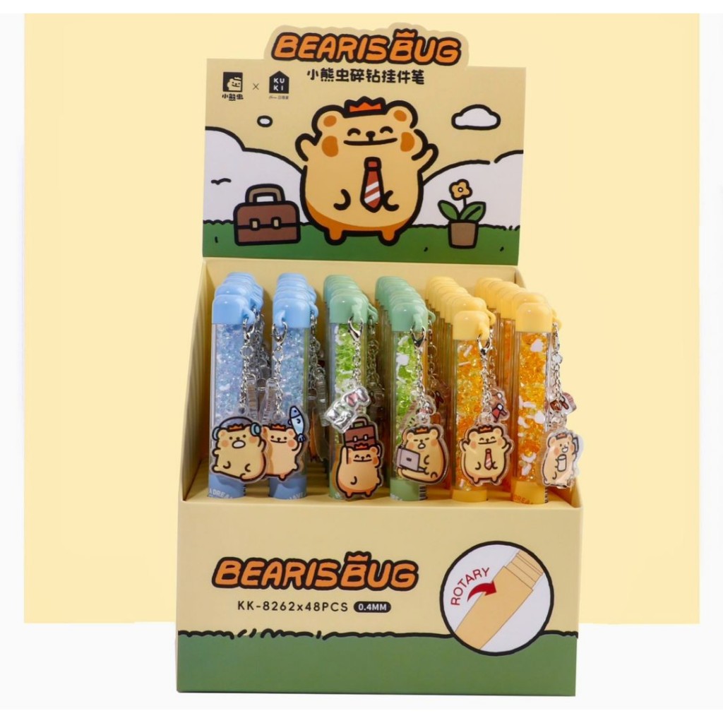 

(3PCS) PULPEN KUKI DIAMOND KK-8262 BEARIS BUG / BALLPEN / PENA