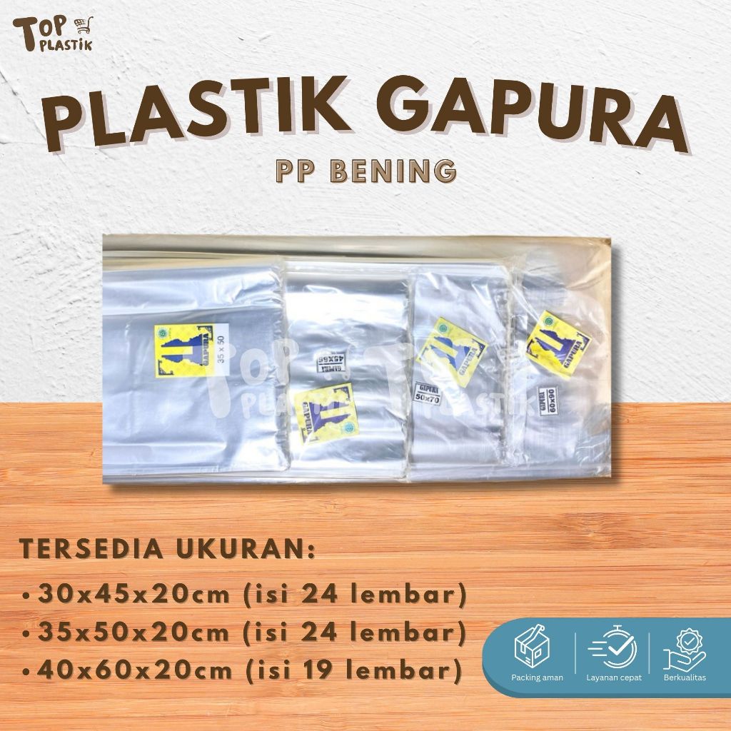 Plastik PP bening Cap Gapura