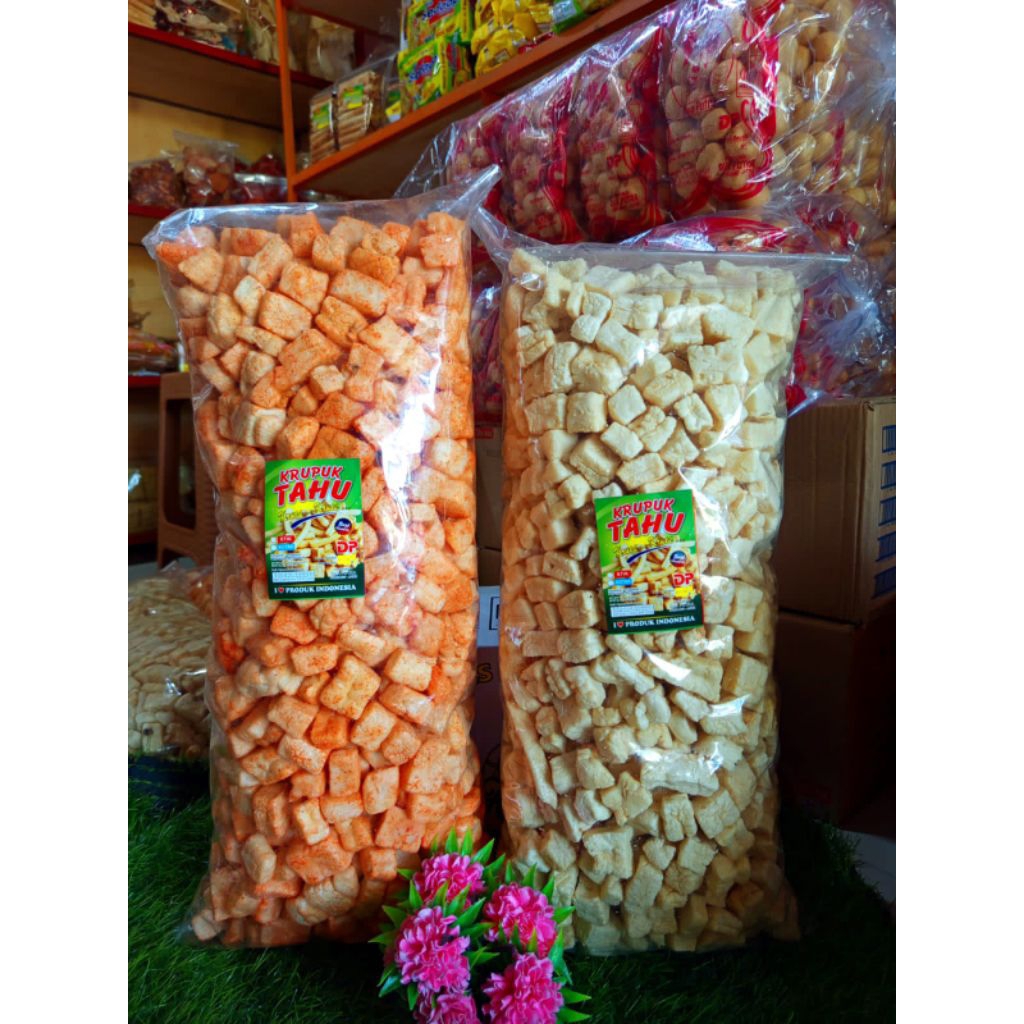 

[ Krupuk Tahu ] | Krupuk tahu original | Krupuk tahu balado | Kemasan 1 kg | Camilan atau snack gurih pedas dan renyah