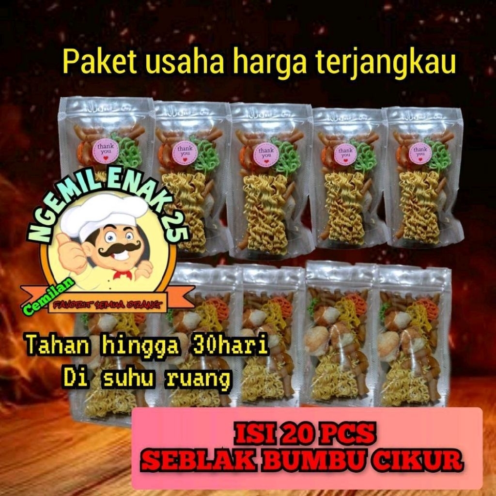 

[paket usaha] 20pcs seblak bumbu cikur lezat