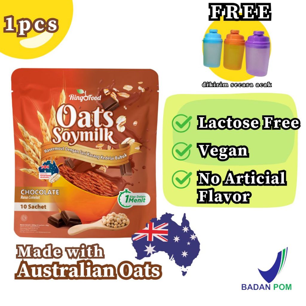 

Ringofood Oats Soymilk Chocolate/Coklat - Havermout Susu Kedelai