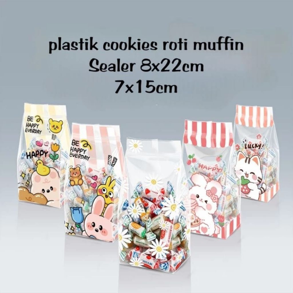

Plastik Sealer Dove Panjang Polos 22x8cm Plastik Packaging Kue Cookies