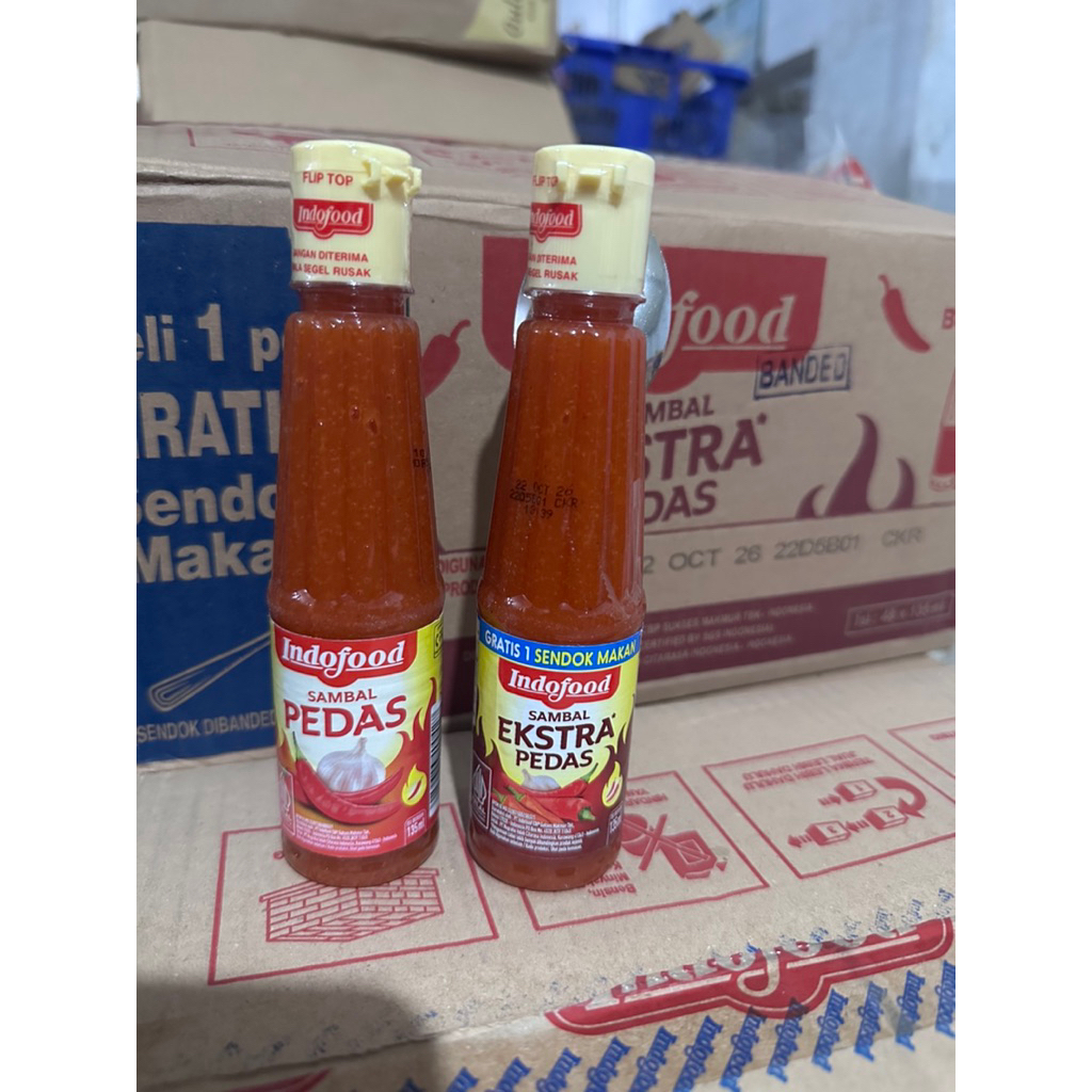 

saos saus sambal botol meja indofood 135mL (dus)