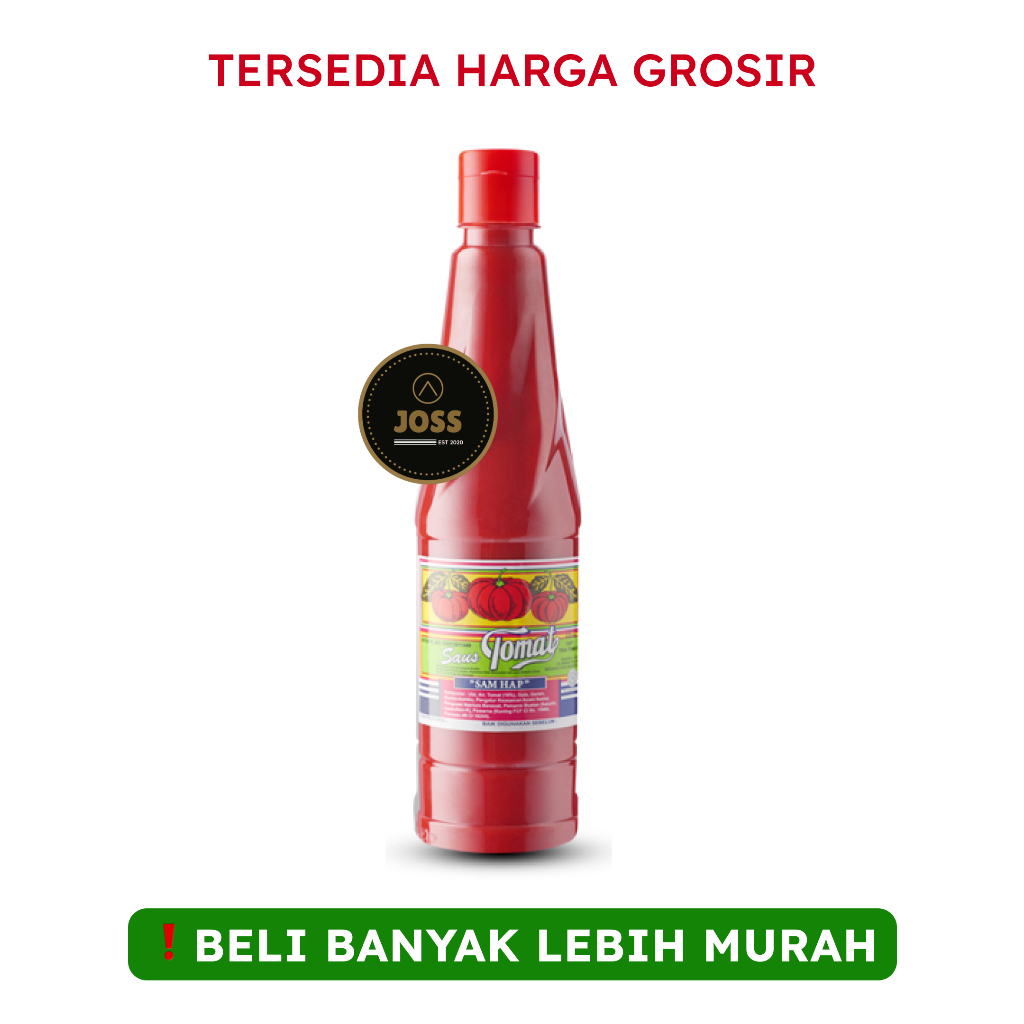 

[KHUSUS INSTAN] Saus Tomat Samhap Sam Hap / Tiga Tomat 600ml (Botol Plastik)