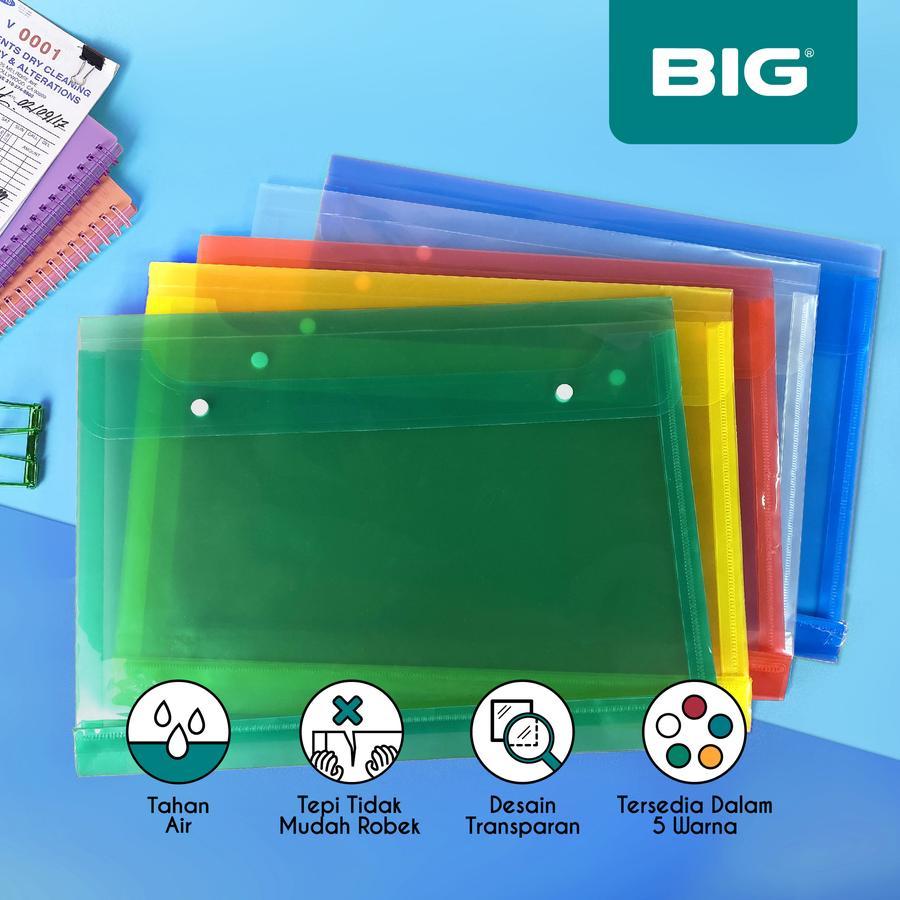 

BIG Map Kancing 2 F4 Folio Plastik Transparan Dokumen Punggung MF-8114 1 Pcs Stationery