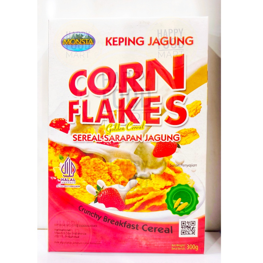 

[oddsolshop] pekanbaru/Monsta Golden Corn Flakes 300GR Cereal Keping Jagung Sereal Sarapan Pagi