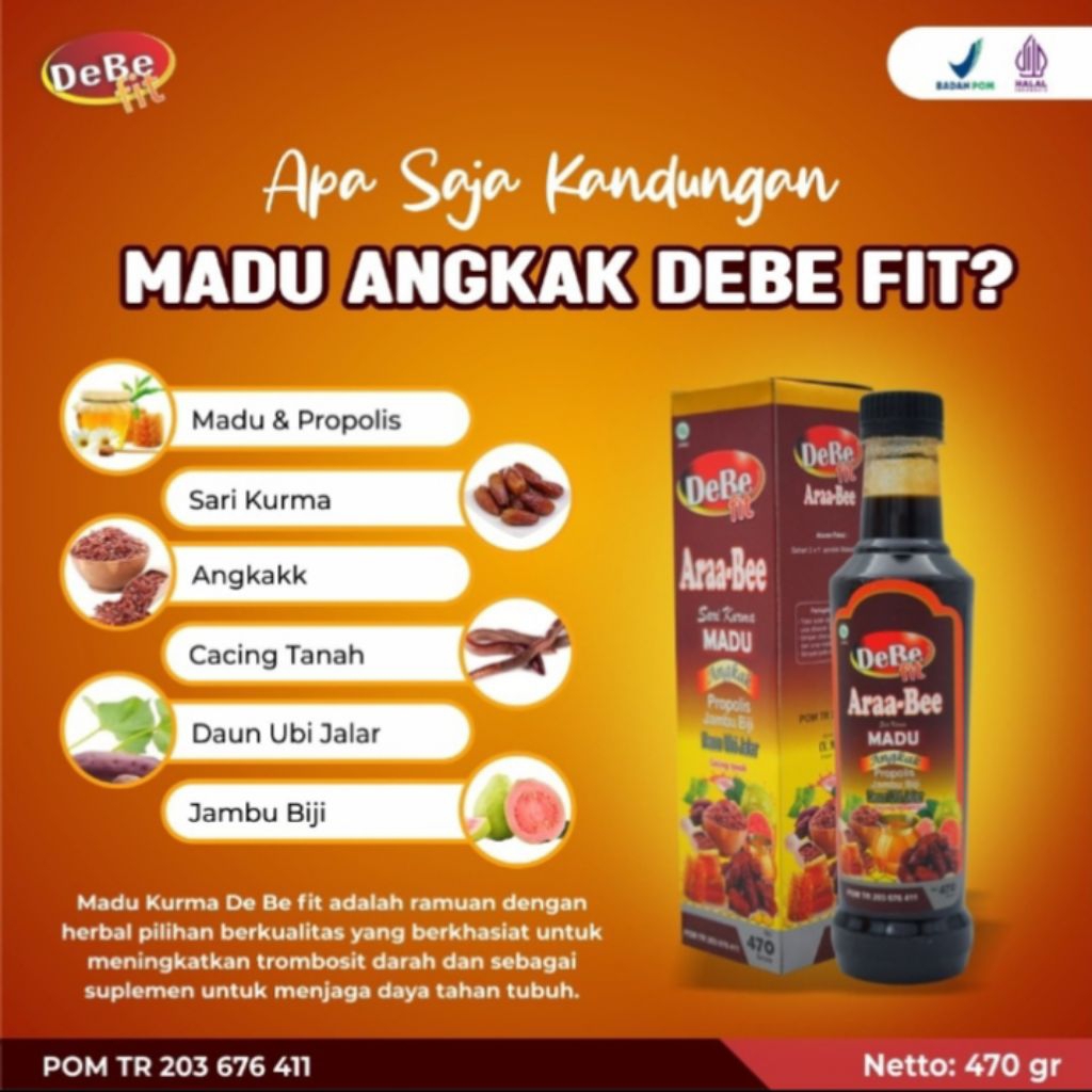 

Madu Angkak Debefit DBD THYPUS HB TROMBOSIT