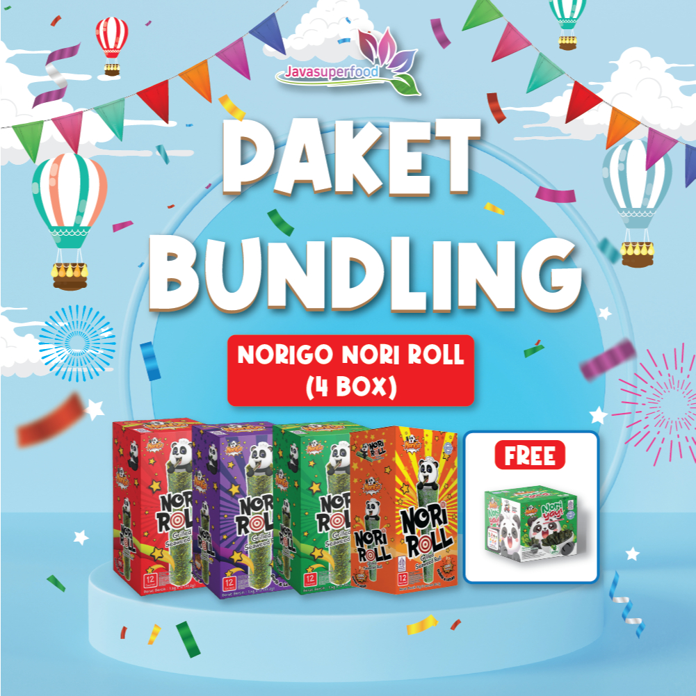 

(PAKET BUNDLING) HALAL NORIGO NORI ROLL 4 BOX FREE 1 BOX NORI YAY
