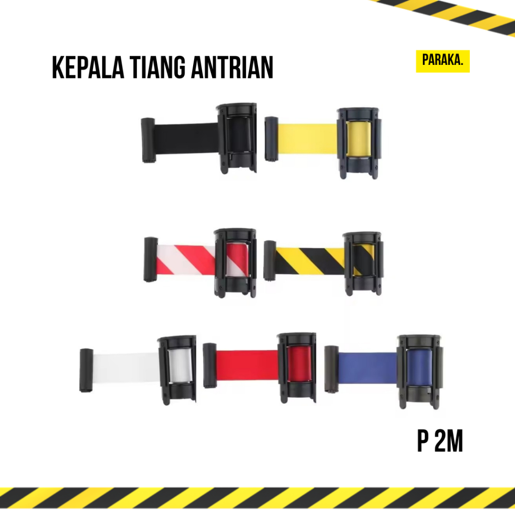 

Queue Ribbon 2M Kepala Tiang Antrian / Pita Roll Tiang Antrian