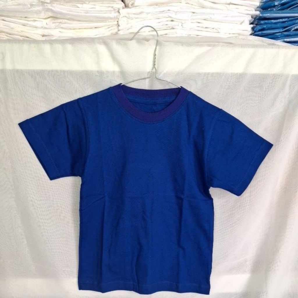 Kaos Polos Biru Elektrik (anak)