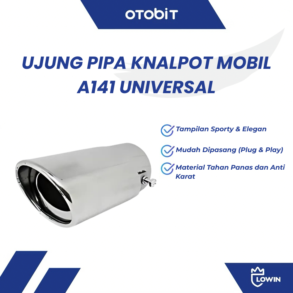 Ujung Pipa Knalpot Mobil Universal A141 Universal / Silencer Knalpot Mobil Universal